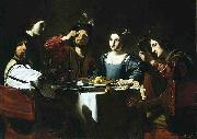 Nicolas Tournier Banquet Scene with a Lute Player oil painting
